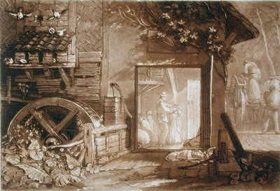 チャールズ・ターナー（1773-1857）が1808年に出版したペンバリー・ミル（ケント州）の彫刻（エングレーヴィング）。 作： Joseph Mallord William (after) Turner