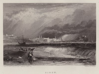 シドン（カラーリトグラフ 作： Joseph Mallord William (after) Turner