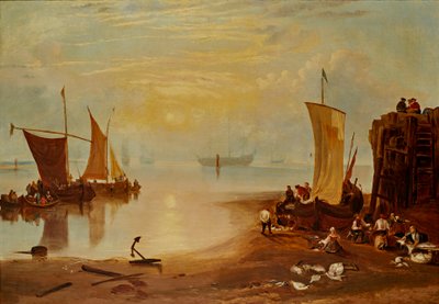 蒸気から昇る太陽 (キャンバスに油彩) 作： Joseph Mallord William (after) Turner