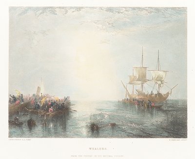 捕鯨船。ナショナル・ギャラリーの写真より 作： Joseph Mallord William (after) Turner