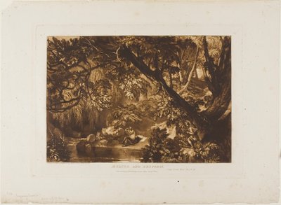 アイザクスとヘスペリア、学問の書のプレート 66 作： Joseph Mallord William Turner