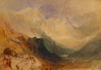 アルパインバレー、おそらくヴァルダオスタ 作： Joseph Mallord William Turner