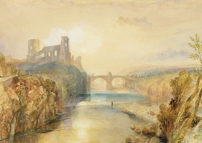 バーナードキャッスル（水彩、ガッシュ、ペン、紙にインク） 作： Joseph Mallord William Turner