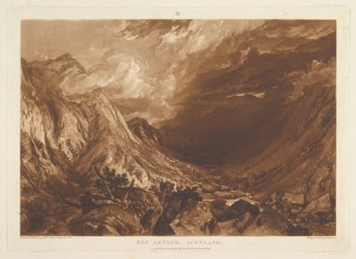 ベンアーサー、スコットランドブックスタディーズ、パート14、プレート69、1819年1月1日。 作： Joseph Mallord William Turner