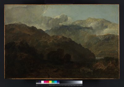 ベン・ローモンド山脈、スコットランド：トラベラー - ビデオ オシアンのカロス戦争、c。 1799-1800年（キャンバスに油彩） 作： Joseph Mallord William Turner