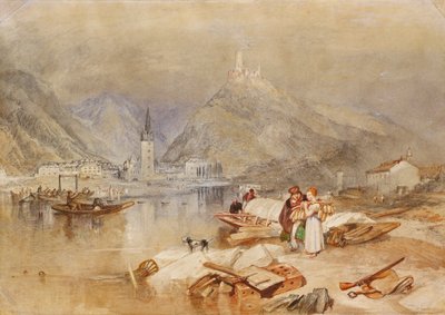 ランツフートの廃墟があるモーゼル川沿いのベルンカステル、1834年頃 作： Joseph Mallord William Turner