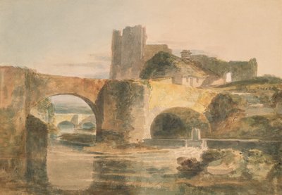 ブレコン橋と城、1795年頃（水彩・紙） 作： Joseph Mallord William Turner