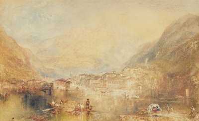 ルツェルン湖からのブルネン、1845 作： Joseph Mallord William Turner