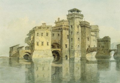 城、制作年不詳（紙に水彩、鉛筆） 作： Joseph Mallord William Turner