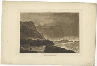ヨークシャーの海岸（銅版画 作： Joseph Mallord William Turner
