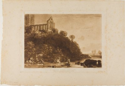 Dumblain Abbey、Book of Studies のプレート 56 作： Joseph Mallord William Turner