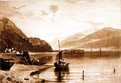F.35.II 「Liber Studiorum」よりインヴァラリー・ピア、画家の刻印入り 作： Joseph Mallord William Turner