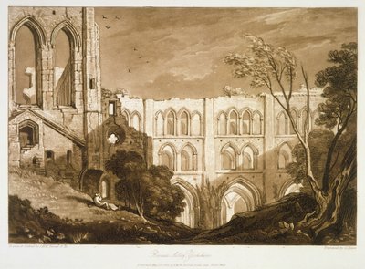 F.51.Iリヴァウルクス修道院、1812年ヘンリードウによって彫刻された「Liber Studiorum」から 作： Joseph Mallord William Turner