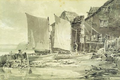 フィッシャーマンズコテージ、ドーバー 作： Joseph Mallord William Turner