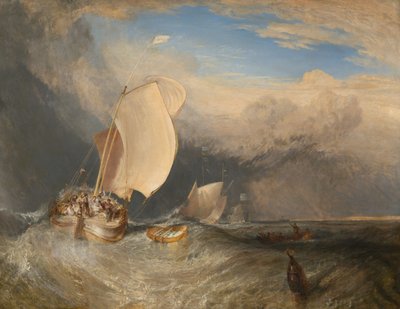 魚の値切り交渉をするハックスターと漁船 作： Joseph Mallord William Turner