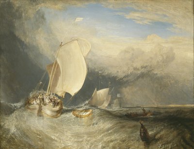 1837年から38年にかけて、ハックスターが魚を売買する漁船 作： Joseph Mallord William Turner