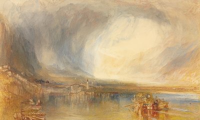 ルツェルン湖のフリューレン。 1845 作： Joseph Mallord William Turner