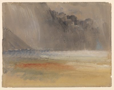 1835年-1840年頃の海と陸の上に積もった雷雲 作： Joseph Mallord William Turner
