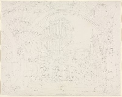 ヘレフォード大聖堂、c。 1793年。 作： Joseph Mallord William Turner