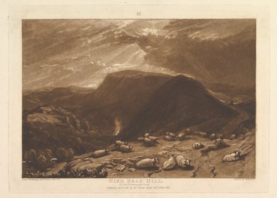 Hind Head Hill、On the Portsmouth Road Liber Studiorum、part V、plate 25、January 1、1811。 作： Joseph Mallord William Turner