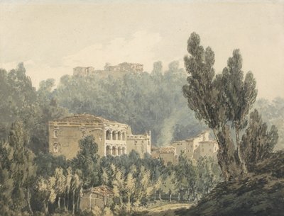 ヴィエトリ近くの谷で、1794年頃（紙の上のグラファイトの上にw - c） 作： Joseph Mallord William Turner