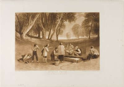 少年のトリック、Book of Studies のプレート 22 作： Joseph Mallord William Turner