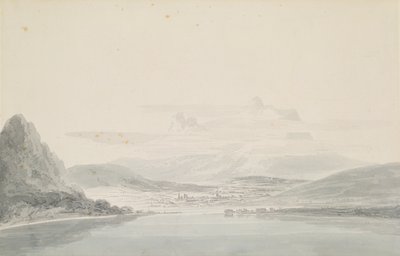 ジョン・ロバート・コーゼンズ（1752-99）の後の風景（紙に鉛筆と水彩） 作： Joseph Mallord William Turner