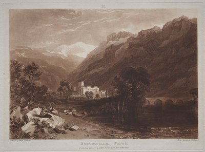 Book of Studies: ボンネビル、サヴォイア 作： Joseph Mallord William Turner