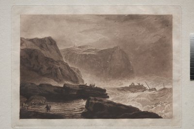 Liber Studiorum：ヨークシャー海岸、ウィットビー近郊、1807-19年頃 作： Joseph Mallord William Turner