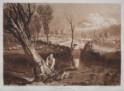 Liber Studiorum：ヘッジと破棄。 作： Joseph Mallord William Turner
