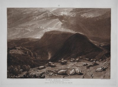 Liber Studiorum: ポーツマス ロードのハインド ヘッド ヒル 作： Joseph Mallord William Turner