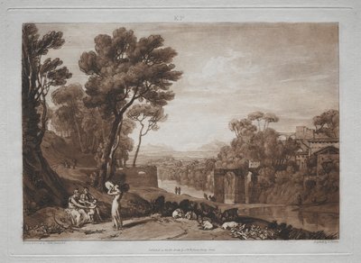 Liber Studiorum：女性とタンバリン。 作： Joseph Mallord William Turner