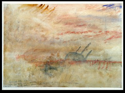 ロスト・トゥ・オール・ホープ・ザ・ブリッグ、c.1845-50（織紙上のWCとグラファイト） 作： Joseph Mallord William Turner