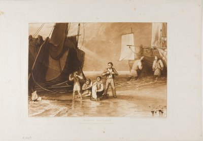 Marine Dabblers、Liber Studiorum のプレート 29 作： Joseph Mallord William Turner