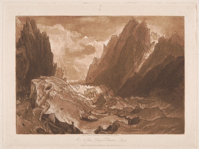 メル・ド・グラス、シャモニー渓谷、サヴォワ 作： Joseph Mallord William Turner