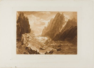 Mer de Glace、Book of Studies のプレート 50 作： Joseph Mallord William Turner