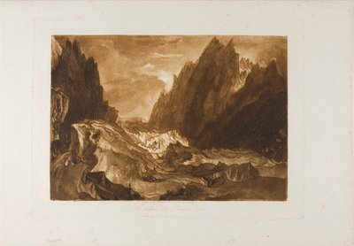 Mer de Glace、Book of Studies のプレート 50 作： Joseph Mallord William Turner