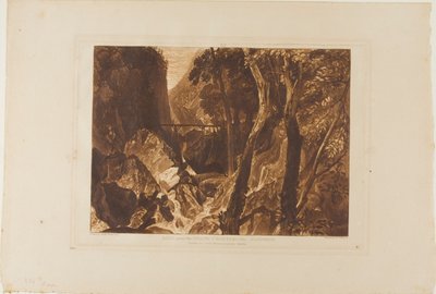 グランド シャルトリューズの近くの製粉所、Liber Studiorum のプレート 54 作： Joseph Mallord William Turner