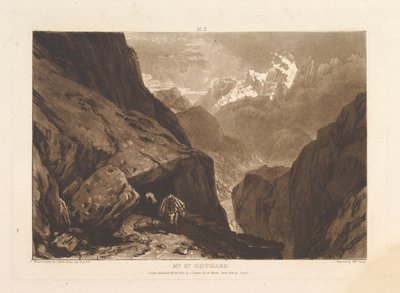 山聖Gothard Book Studies、パート2、プレート9、1808年2月20日。 作： Joseph Mallord William Turner