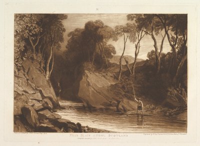 1811年6月1日、スコットランドリベルスタジオラム、パートVI、プレート30、ブレアアソールの近く。 作： Joseph Mallord William Turner