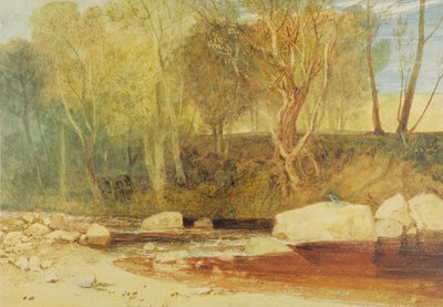 ウォッシュバーンでは、1815年頃（紙に白いハイライトが施された水彩画とグラファイト） 作： Joseph Mallord William Turner