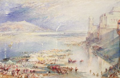 HurdwarのGhautの一部、1835年頃（紙に水彩とガッシュ） 作： Joseph Mallord William Turner
