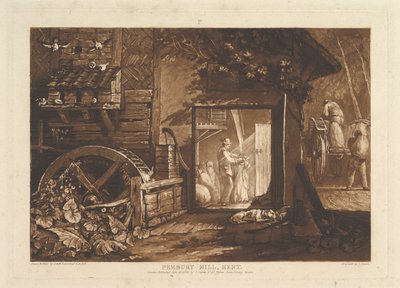 ペントベリーヒル、ケントブック研究、パート3、プレート12、1808年6月10日。 作： Joseph Mallord William Turner