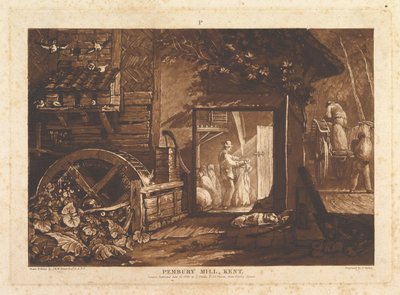 ペントベリーヒル、ケントブック研究、パート3、プレート12、1808年6月10日。 作： Joseph Mallord William Turner