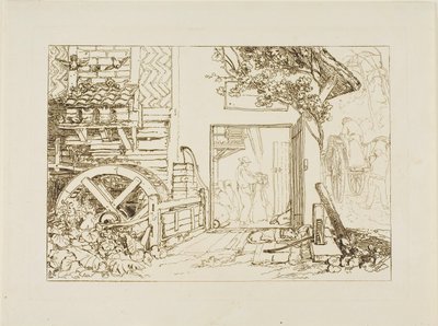 ペンベリー ミル、ケント、Liber Studiorum のプレート 12 作： Joseph Mallord William Turner