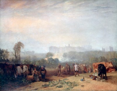 カブラを耕す、スラウ近く、 `ウィンザー、c1809 作： Joseph Mallord William Turner