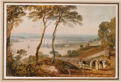 マウントエッジカンブの近くからのプリマスドック 作： Joseph Mallord William Turner
