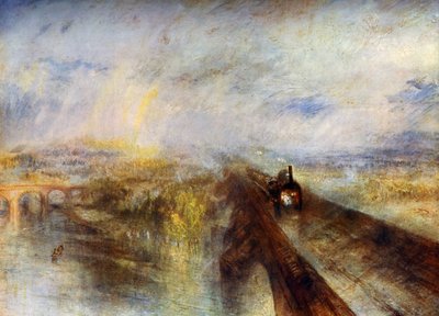 雨、蒸気、速度-グレートウエスタン鉄道、c1844、1912。 作： Joseph Mallord William Turner