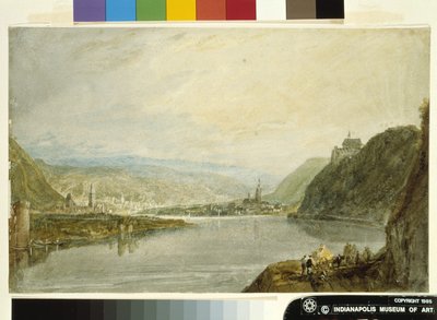 Remagen, Erpel And Linz (グレーウォッシュで準備された白い紙に水彩とグワッシュ) 作： Joseph Mallord William Turner