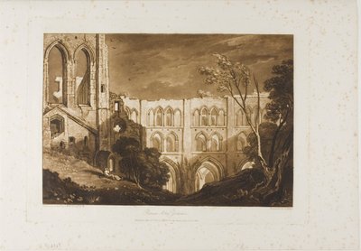 リヴォー修道院、Liber Studiorum のプレート 51 作： Joseph Mallord William Turner